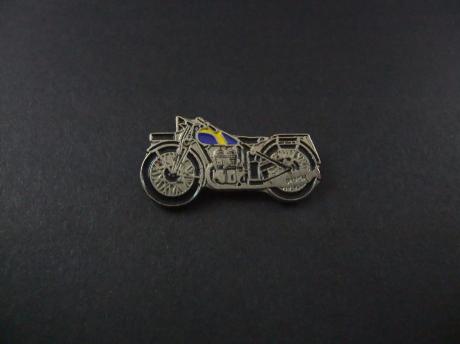 Puch 500 VL (1936-1938) motorfiets,zilverkleur blauw